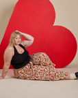 Hot Stuff Drop Pocket Cargo Pants and black Cropped Tank on Juliet
