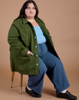 Ripstop Field Coat in Evergreen worn by Sam