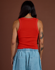 Icon Cropped Tank - Red Star