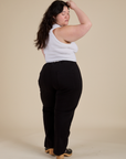 Work Pants in Basic Black back view on Ashleuy