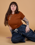 The Organic Vintage Tee - Burnt Terracotta