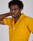 Short Sleeve Jumpsuit - Sunshine Yellow