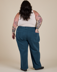 Work Pants in Lagoon back view on Sam