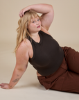 Racerback Tank in Espresso Brown worn by Juliet