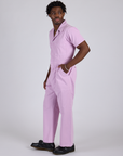 Short Sleeve Jumpsuit - Lilac Purple