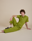 Short Sleeve Jumpsuit - Gross Green