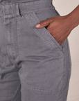 Petite Short Sleeve Jumpsuit - Washed Grey