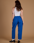 Heritage Trousers in Royal Blue back view on Alex