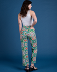 Work Pants in Quilt Print back view on Alex