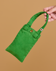 Cell Phone Tote in Kelly Green held by model