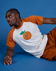 Produce Raglan Tee in Orange on Isaac