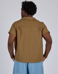 Pantry Button-Up in Desert Brown back view on Isaac
