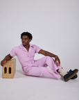 Short Sleeve Jumpsuit - Lilac Purple