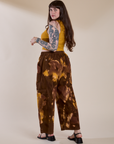 Magic Waters Drop Pocket Pants in Honey Brown angled back view on Sydney