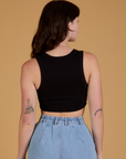Mini Tank in Basic Black back view on Alex