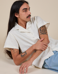 Pantry Button-Up in Vintage Tee White worn by Anthony