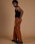 Black Stripe Work Pants - Construction Orange