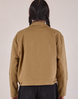 Mechanic Jacket in Desert Brown back view on Anthony