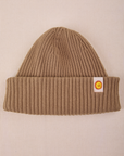 Ribbed Beanie in Desert Brown