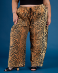Close up of the Tiger Drop Pocket Pant on Juliet