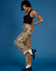 Side view of Kira wearing the Tiger Work Pant