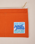 Close up of Pencil Pouch in Burnt Orange