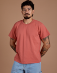 Burly Tee in Raspberry Sorbet on Jesse