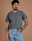 Burly Tee in Washed Grey on Jesse