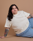 Burly Tee in Vintage Tee White on Sam