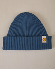 Ribbed Beanie in French Blue
