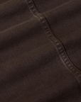 Denim Work Jacket in Espresso Brown fabric detail