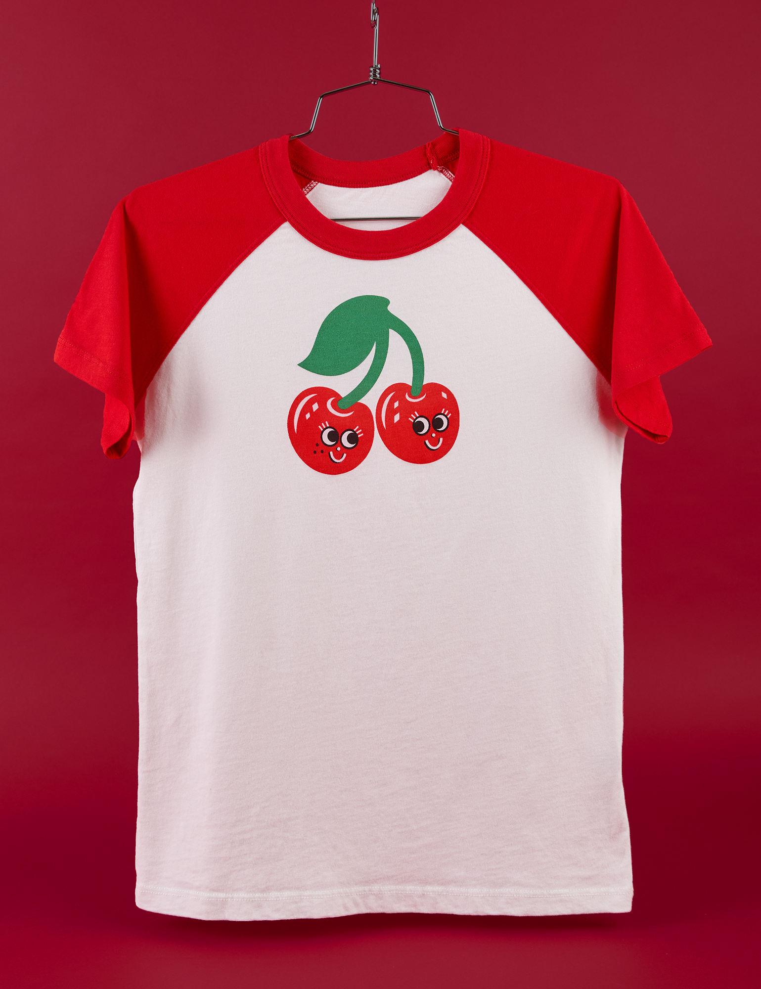 Produce Raglan Tee in Cherry