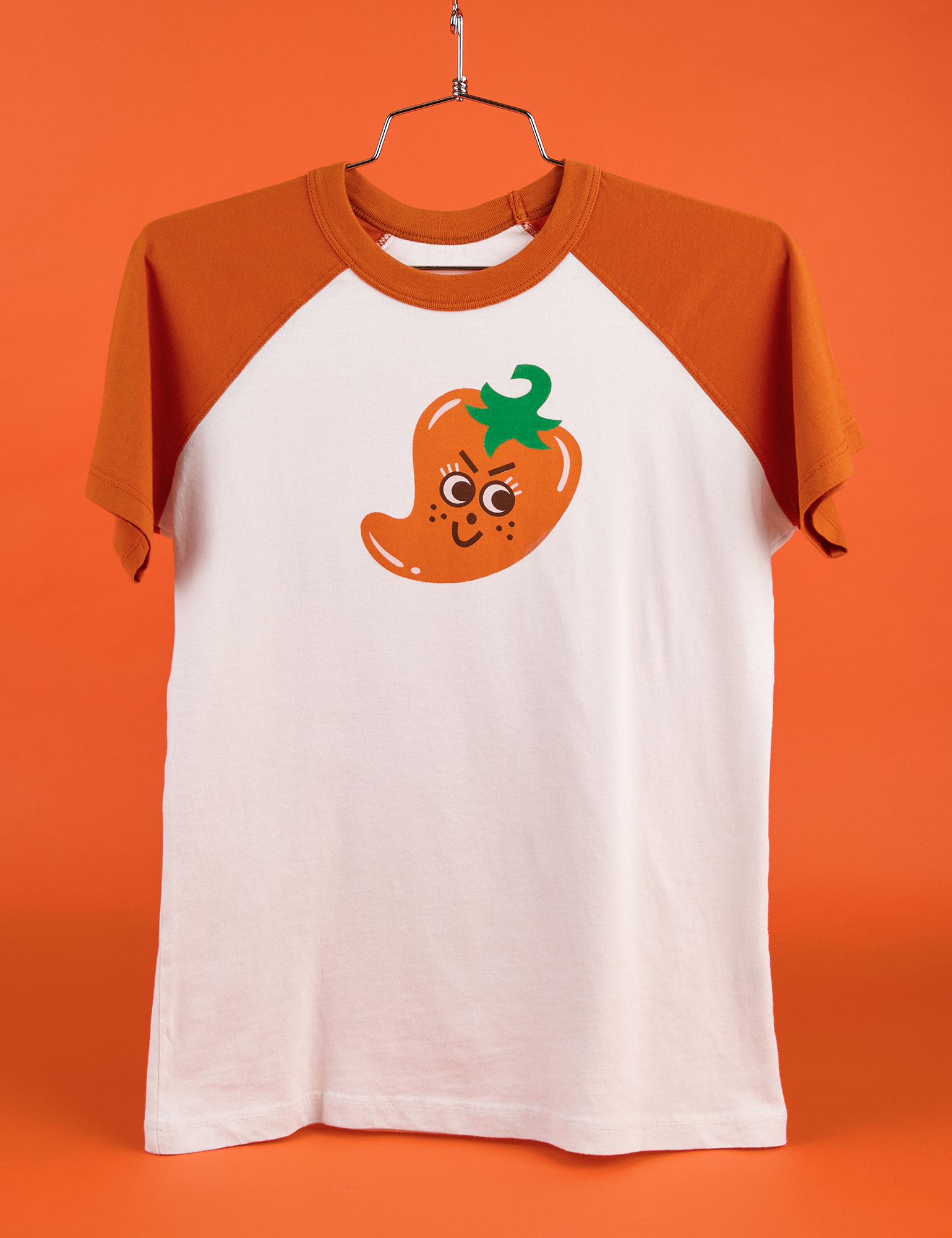 Produce Raglan Tee in Habanero