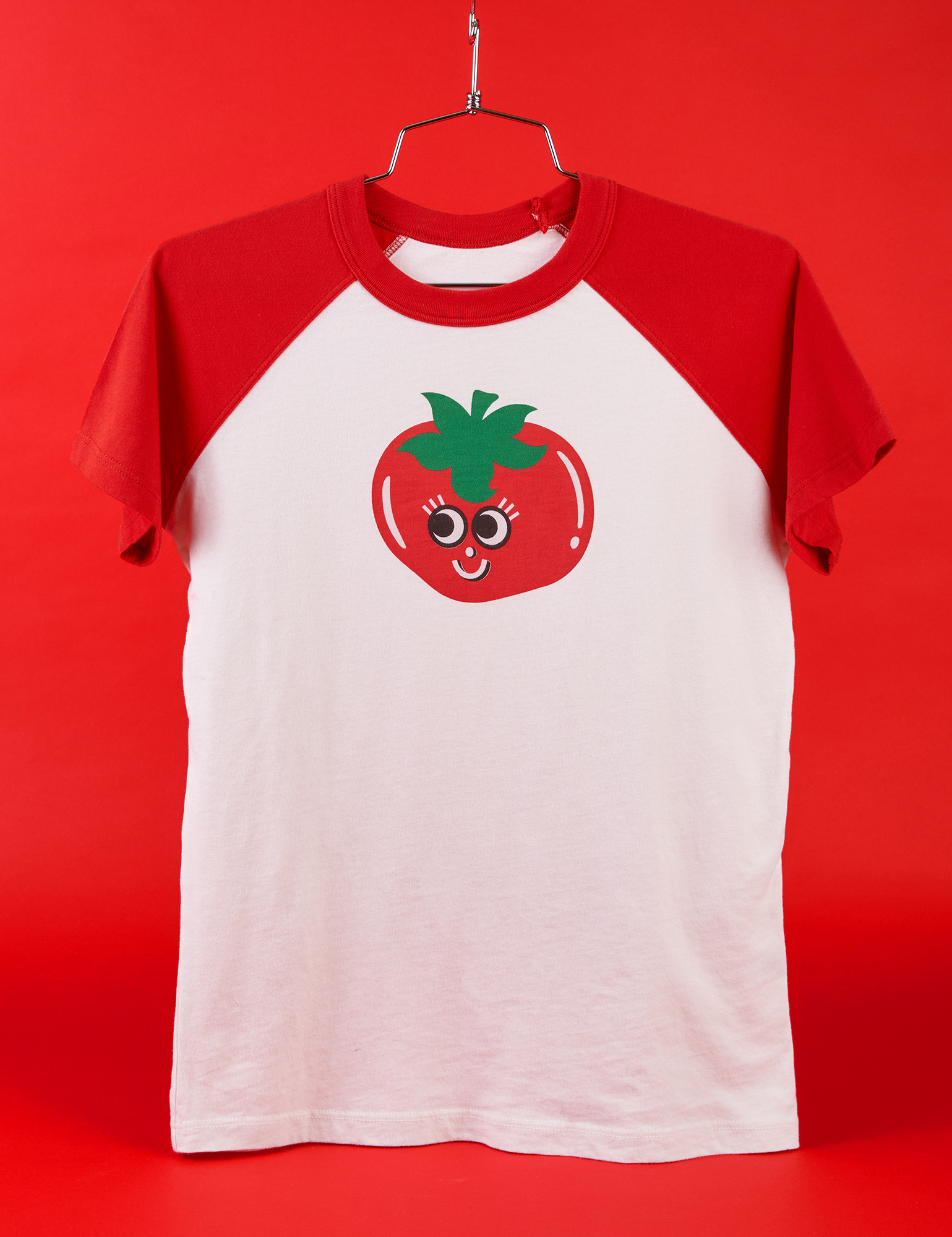 Produce Raglan Tee in Tomato