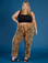 Juliet is 5'7" and wearing 2XL Tiger Work Pant with the Black Cropped Tank