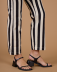 Black Stripe Work Pants - Natural