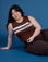 Ashley is 5’7” and wearing L Painted Muscle Tee in Fudgesicle Brown