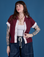 Sydney is 5’9” and wearing XXS Painted Pantry Button-Up in Red Wine