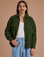 Anthony is 5'6" and wearing S Cropped Corduroy Overshirt in Evergreen