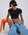 Cropped Baby Tee - Basic Black