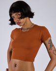 Cropped Baby Tee - Burnt Terracotta