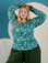 Juliet is 5’7” and wearing L Long Sleeve Baby Tee in Angel Print