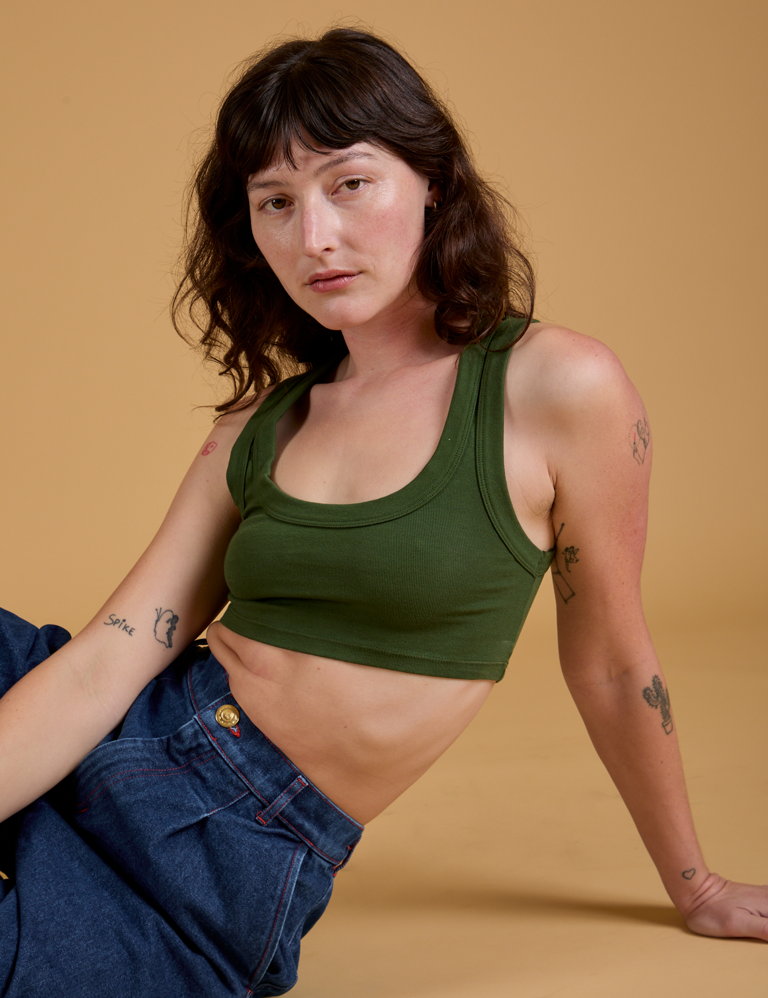 Mini Tank in Evergreen worn by Alex