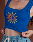 Icon Cropped Tank - Blue Sun