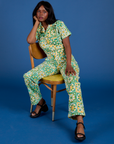 Kandia is wearing Spring Quilt Print Jumpsuit