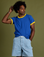 Jerrod is 6’3” and wearing M Vintage Ringer Tee in Royal Blue