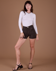 Classic Work Shorts - Espresso Brown