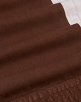 Painted Action Pants in Fudgesicle Brown fabric detail close up