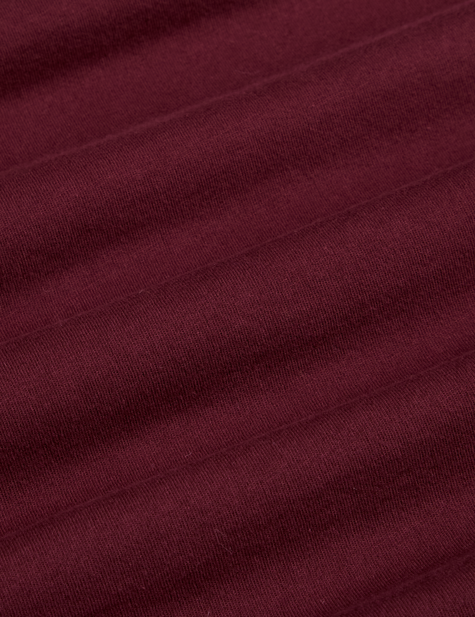 Painted Vintage Tee in Red Wine fabric detail close up