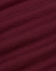 Painted Vintage Tee in Red Wine fabric detail close up